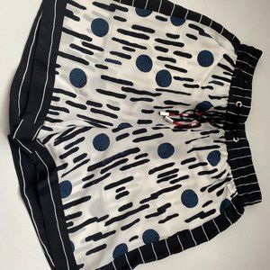 Armani Exchange Women's Satin Blue Shorts